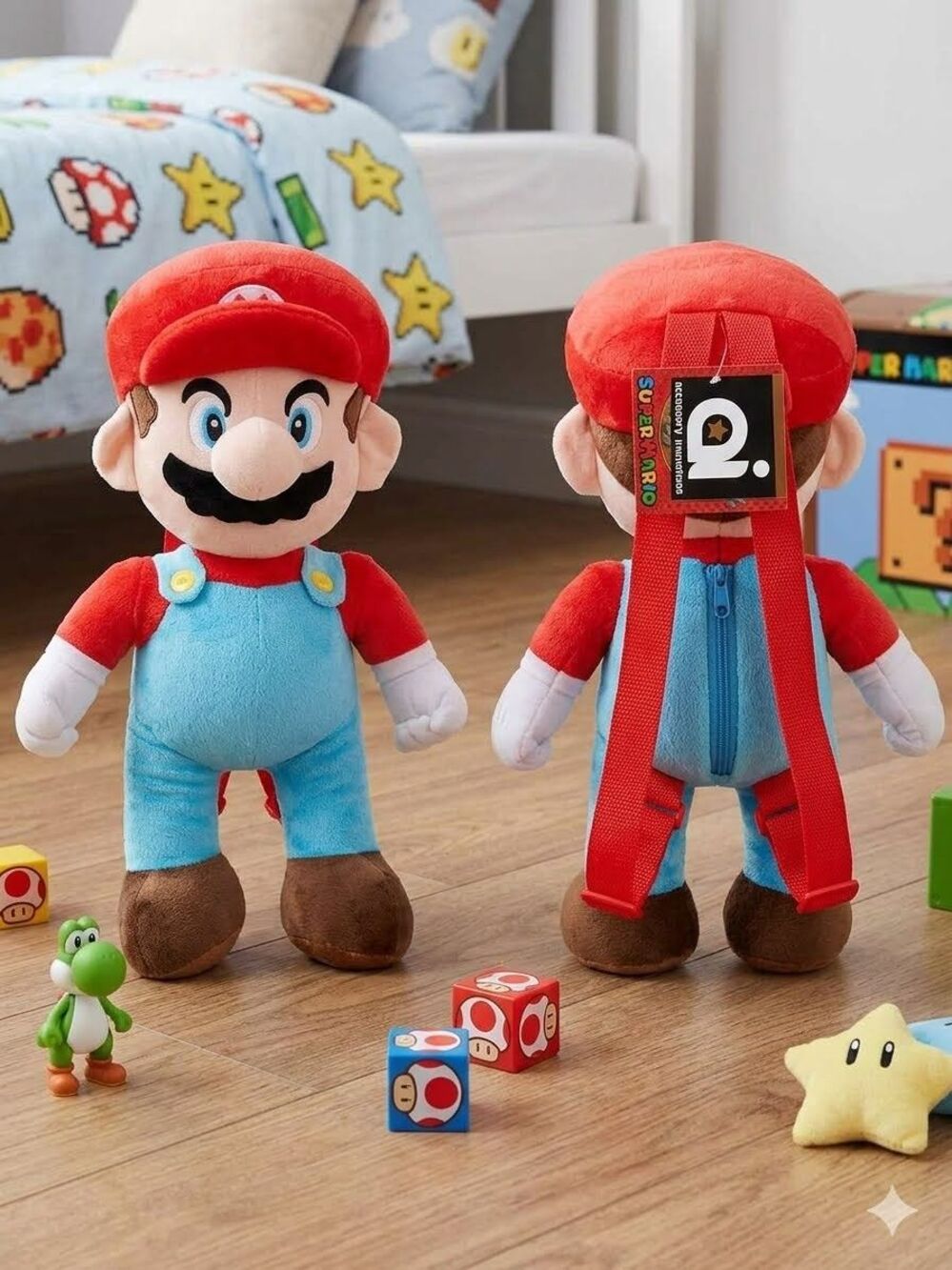 Official Nintendo Super Mario Plush Backpack w/ Adjustable Straps Original Tags